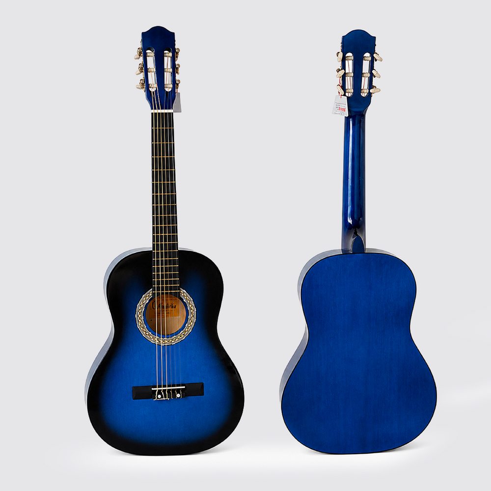 Chord 38 inch Acoustic Guitar with bag and strap and and Picks(38 inch glossy, Blue)