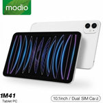 Modio M41 Tablet PC Silver | 10.1-Inch Display | 16GB RAM + 1TB ROM | Dual SIM | 8000mAh | Android 13 | 13MP+8MP Camera | with Keyboard, Mouse & Stylus