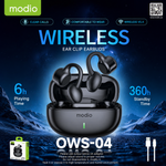 Combo Offer MODIO MC77 Smart Watch Ultra + MODIO OWS-04 Wireless Ear Clip Earbuds Combo | Bluetooth Calling, HD Display & Open-Ear Audio