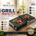 Moliax Professional Multi-Function Press Baking Machine--Crispy Steak Panini Grilled Chicken In Seconds, Kitchen Efficiency Innovator! ric Sandwich Press Steak Grill