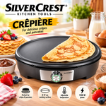 Silver Crest Electric Crêpe Maker 37cm – 1500W Non-Stick Pancake Griddle