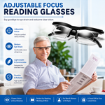 Dial Vision Adjustable Reading Glasses Eye Glasses 6D to 3D Variable Lens Correction Binocular Magnifying