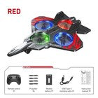 E72 RC Stunt Drone 2.4GHz 4-Channel Altitude Hold 360° Flip LED Fighter Toy , Remote Control Stunt Aircraft with Colorful Lights