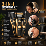 R VIHAN RV-6225 3-in-1 Rechargeable Electric Grooming Kit | Hair Clipper, Foil Shaver & Nose Trimmer
