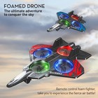 E72 RC Stunt Drone 2.4GHz 4-Channel Altitude Hold 360° Flip LED Fighter Toy , Remote Control Stunt Aircraft with Colorful Lights
