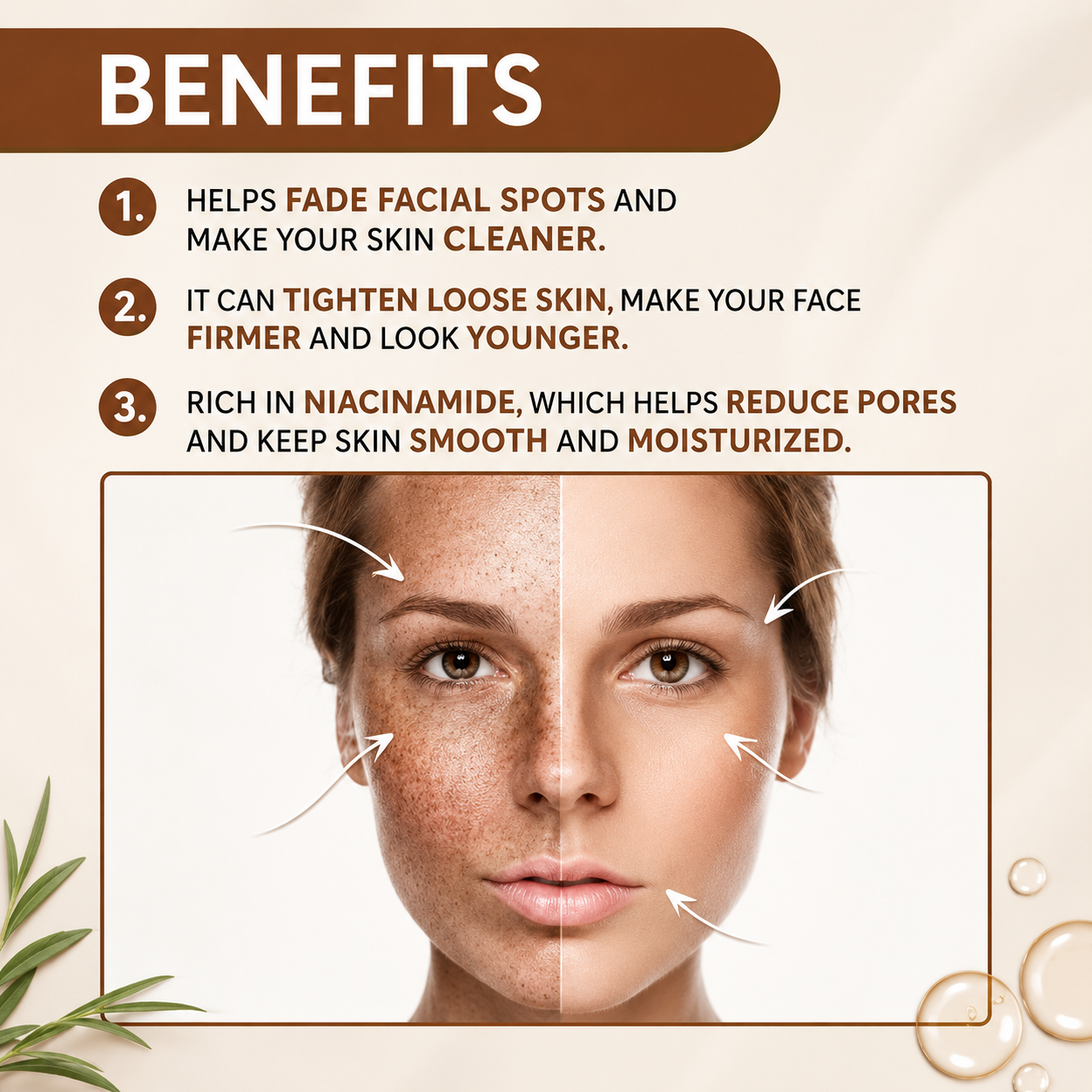 Hoygi HOA05 Anti Freckle Serum with Niacinamide | Dark Spot Correcting & Brightening Face Serum | 30ml