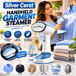 Sliver Cerst 1500W Portable Handheld Garment Steamer for Clothes, Foldable Travel Detachable Water Tank & Fabric Brush | 25796