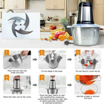 FD -322S | 3L Stainless Steel Electric Meat Grinder & Food Chopper – 400W Multifunction Kitchen Food Processor