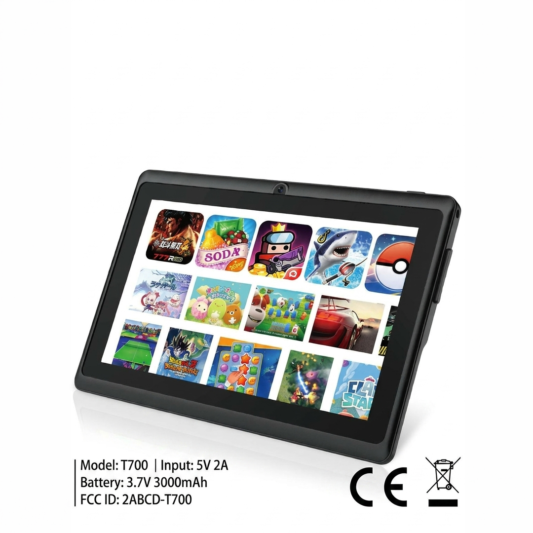 Modio M1 Kids Tablet 7" HD, Dual Camera, 128GB, 5G WiFi, 3000mAh Battery, Printed