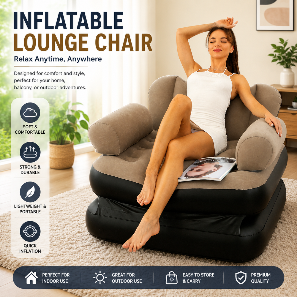 Inflatable Sofa 85002 Lounge Chair with Armrests – Portable Air Sofa for Indoor & Outdoor Use