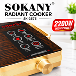 SOKANY SK-3575 Radiant Cooker 2200W – Touch Control Electric Cooktop , Portable Infrared Electric Cooker
