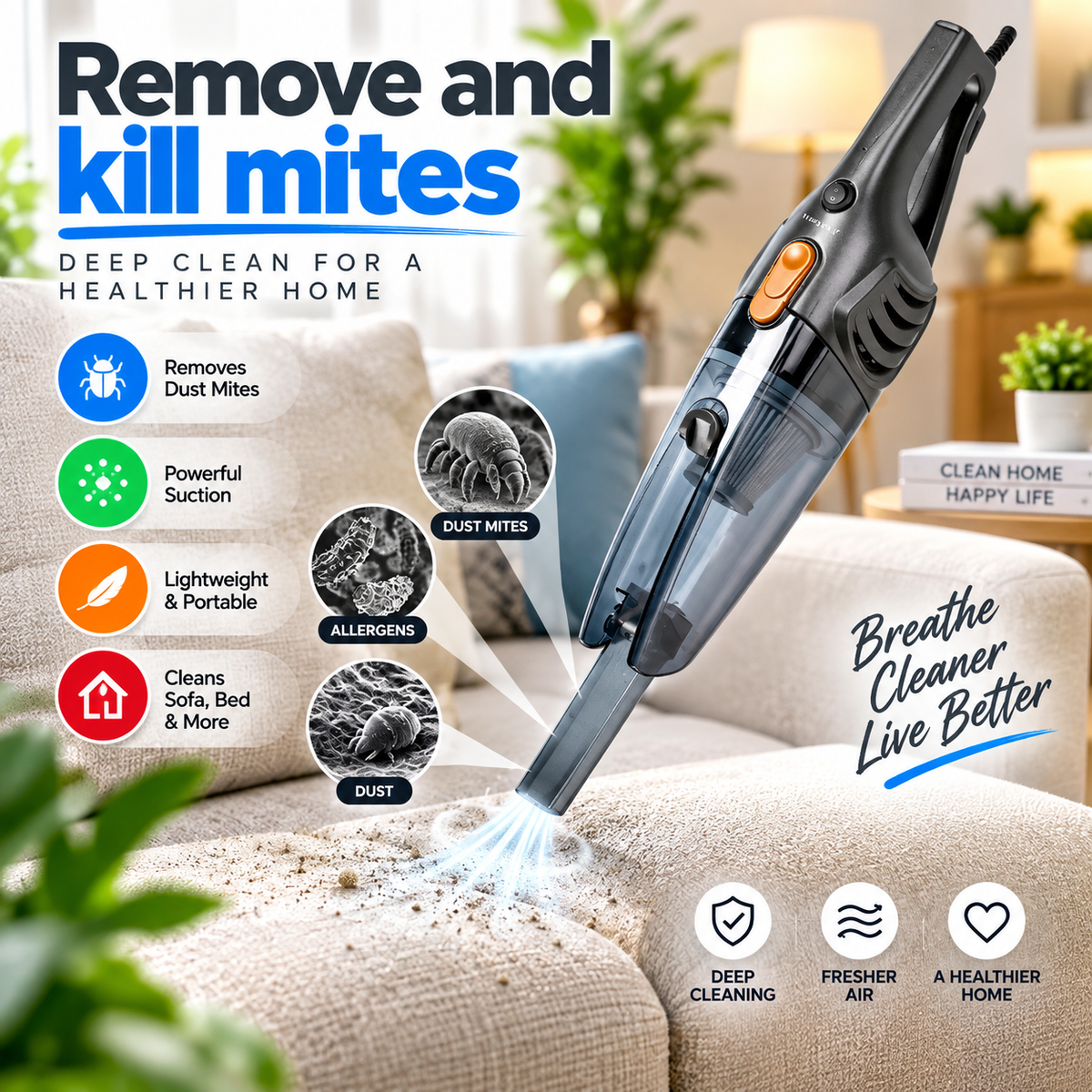SOKANY SK-3389 3200W High-Power Vacuum Cleaner With 2.5L Dust Bucket And Cyclone Filtration