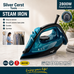 Silver Crest 46630 | 2800W Steam Iron | Ceramic Soleplate | Powerful Steam Iron for Fast & Easy Ironing