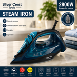 Silver Crest 46630 | 2800W Steam Iron | Ceramic Soleplate | Powerful Steam Iron for Fast & Easy Ironing