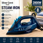Silver Crest 46630 | 2800W Steam Iron | Ceramic Soleplate | Powerful Steam Iron for Fast & Easy Ironing