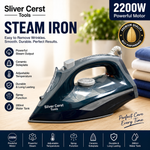 Silver Cerst 46335 |  2200W Steam Iron – Ceramic Soleplate | Powerful Steam | Spray Function