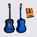 Chord 38 inch Acoustic Guitar with bag and strap and and Picks(38 inch glossy, Blue)