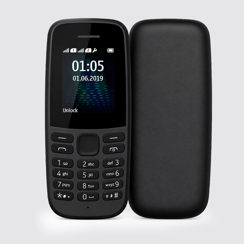 105 Mobile Phone Compatible Dual Sim (Black)