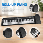 Hand Roll Piano 49 Key Portable Foldable Electric Keyboard Piano with Speaker for Beginners Musical Instrument