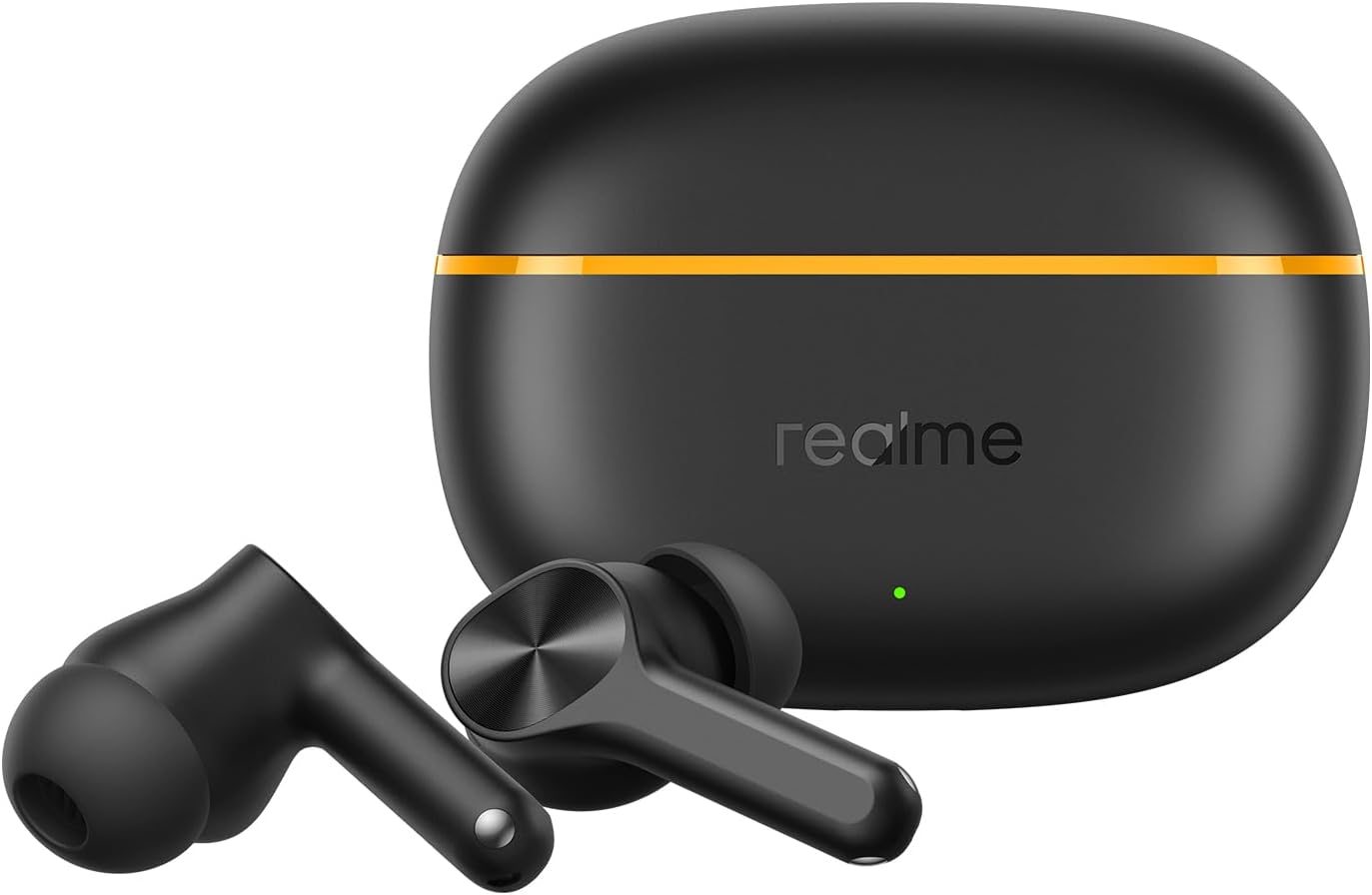 Realme T200 Lite True Wireless Bluetooth Earbuds – Deep Bass, AI ENC Calls & Long Battery Life (Black)