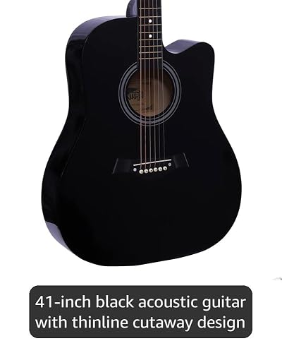 41 Inch Professional l Acoustic Guitar in Black