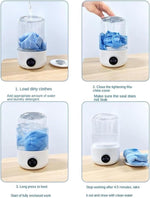 Underwear Washer, Upgrade Mini Portable Washing Machine Rechargeable Underwear Washing Machine Deep Cleans Small Clothes for Apartment, Dorm, RV, Travel & Hotel Use