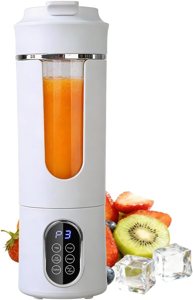 530ML Cordless Juicer Blender For Shakes and Smoothies, Portable Smoothie Blender, 12 Blades, USB-C Rechargeable, BPA Free, Leakproof Flip and sip, Travel Blender