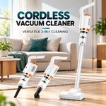 Portable Handheld Wireless Vacuum Cleaner, Corded, USB Rechargeable 120W Power, Lightweight Design 0.6L Capacity, Multifunction Cordless Vacuum Cleaner, White