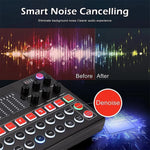 M9 Live Sound Card &Voice Mixer | Professional Audio Mixer with Bluetooth, Voice Effects & LED Display  Multi functional Tuning Sound Card, High/middle/bass Adjustable