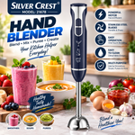 Silver Crest 21678 Hand Blender – Stainless Steel Immersion Blender | Kitchen Gadgets Portable | Powerful Handheld Mixer Blender Stick for Shakes Soup Puree Meat Jams Garlic Tomato