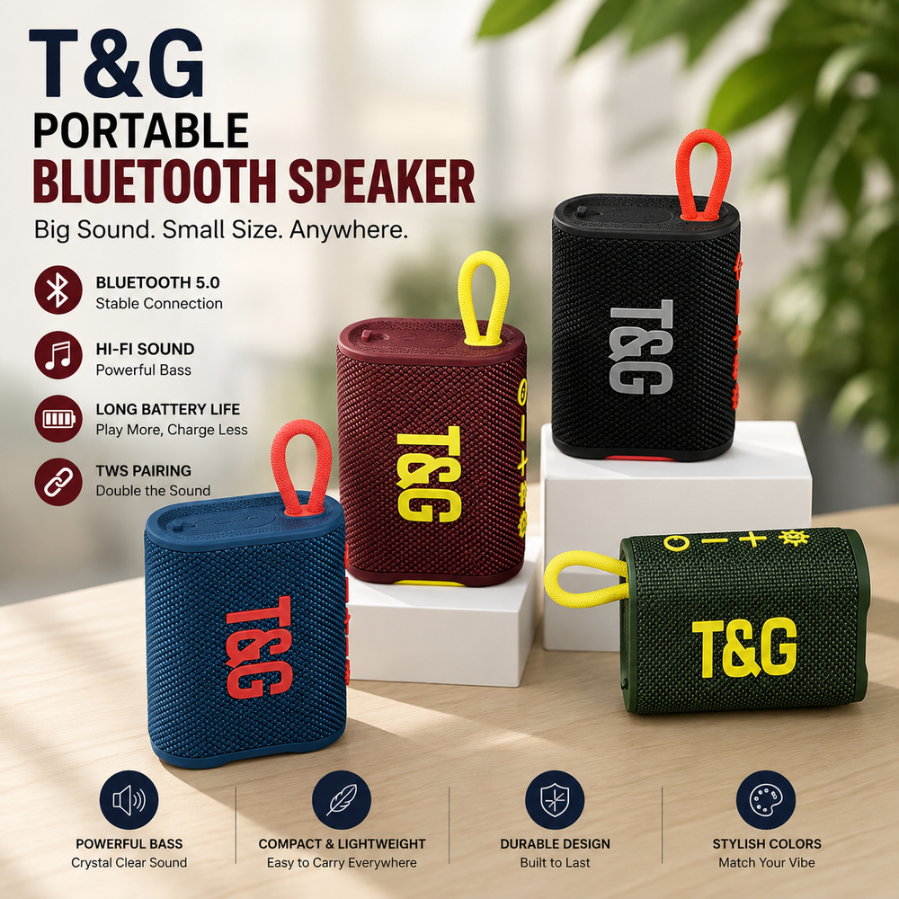 T&G-396 Music Audio Sound Box Wireless Bluetooth Mini Portable Outdoor Stereo Bass Waterproof Bt Speaker Go3