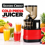 Silver Crest 3-in-1 Cold Press Juicer Machine, Stainless Steel Multi-Function Slow Juice Extractor for Fruits & Vegetables, Orange Juice Maker for Home, Office, Cafe, Restaurant | SC-1591