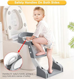 Kids Multifunctional Toilet Training Seat with Step Ladder | Foldable Potty Training Seat | Adjustable Non-Slip Toilet Trainer