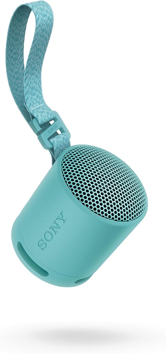Sony SRS-XB100 Wireless Bluetooth Speaker, Portable, Lightweight, Compact, Outdoor, Travel Speaker, Durable, IP67 Waterproof,16 Hour Battery, Carry Strap, Hands-Free Calling, Blue