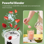 530ML Cordless Juicer Blender For Shakes and Smoothies, Portable Smoothie Blender, 12 Blades, USB-C Rechargeable, BPA Free, Leakproof Flip and sip, Travel Blender