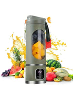 HS-860 10 Blades Portable Fruit Juicer 450ml Capacity 3 Gears USB Rechargeable Blender Ice