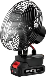 Lithium Electric Fan, 21V Portable Lithium Battery-Powered Rechargeable Fans, Strong Wind, Low Noise, 48Vf MA