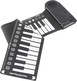 Hand Roll Piano 49 Key Portable Foldable Electric Keyboard Piano with Speaker for Beginners Musical Instrument