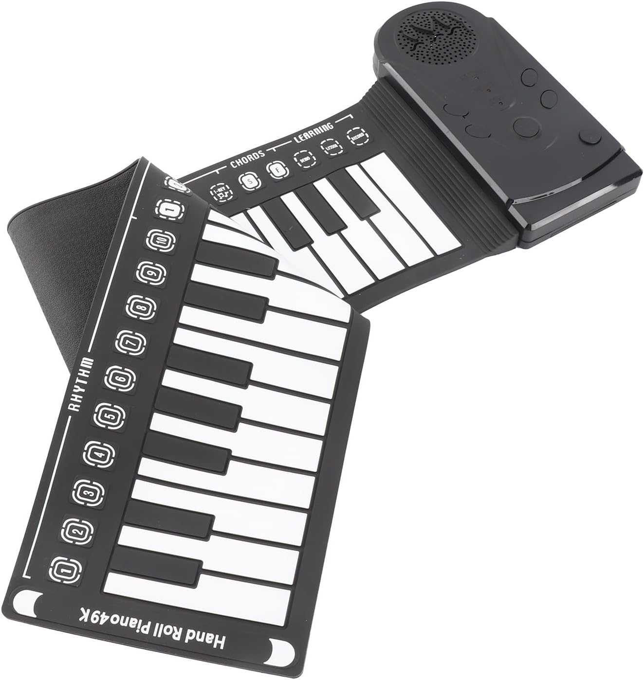 Hand Roll Piano 49 Key Portable Foldable Electric Keyboard Piano with Speaker for Beginners Musical Instrument