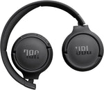 JBL Tune 520BT Wireless Headphones, Pure Bass Sound, Hands-Free Call Lightweight and Foldable - Black