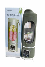 HS-860 10 Blades Portable Fruit Juicer 450ml Capacity 3 Gears USB Rechargeable Blender Ice