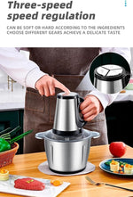 FD -322S | 3L Stainless Steel Electric Meat Grinder & Food Chopper – 400W Multifunction Kitchen Food Processor