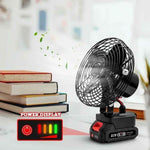 Lithium Electric Fan, 21V Portable Lithium Battery-Powered Rechargeable Fans, Strong Wind, Low Noise, 48Vf MA