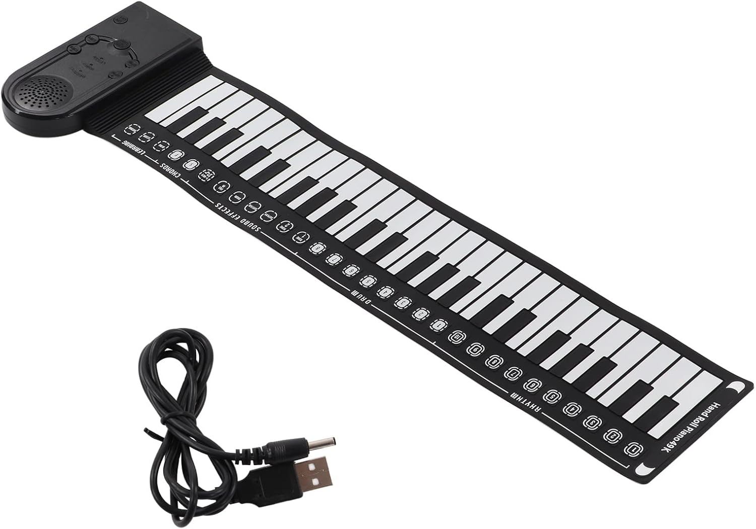 Hand Roll Piano 49 Key Portable Foldable Electric Keyboard Piano with Speaker for Beginners Musical Instrument