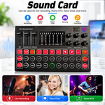 M9 Live Sound Card &Voice Mixer | Professional Audio Mixer with Bluetooth, Voice Effects & LED Display  Multi functional Tuning Sound Card, High/middle/bass Adjustable
