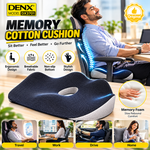 DENX  Memory Cotton Ergonomic Foam Seat Cushion – Posture Support Seat Cushion, Breathable Non-Slip Orthopedic Chair Pillow with Center Pressure Relief Hole | DX3701