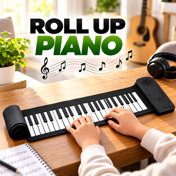 Hand Roll Piano 49 Key Portable Foldable Electric Keyboard Piano with Speaker for Beginners Musical Instrument