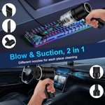 3 in 1 Portable Vacuum Cleaner Duster Blower Air Pump Wireless Handheld Clean Microscopic dust Like Car, Home,Computer, Laptop, Flower, Mirror Vehicle Interior Cleaner