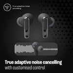 JBL Live Beam 3 True wireless noise-cancelling earbuds with stick-closed design and Smart Charging Case, Black