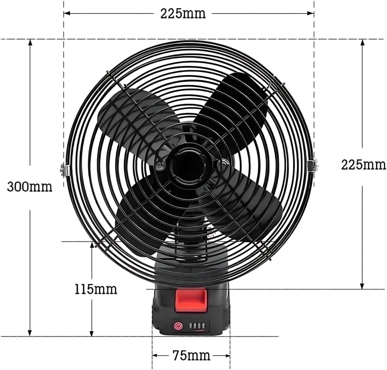 Lithium Electric Fan, 21V Portable Lithium Battery-Powered Rechargeable Fans, Strong Wind, Low Noise, 48Vf MA